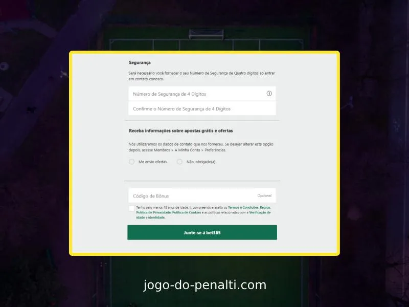 Saque de fundos após jogar Penalty Shoot Out
